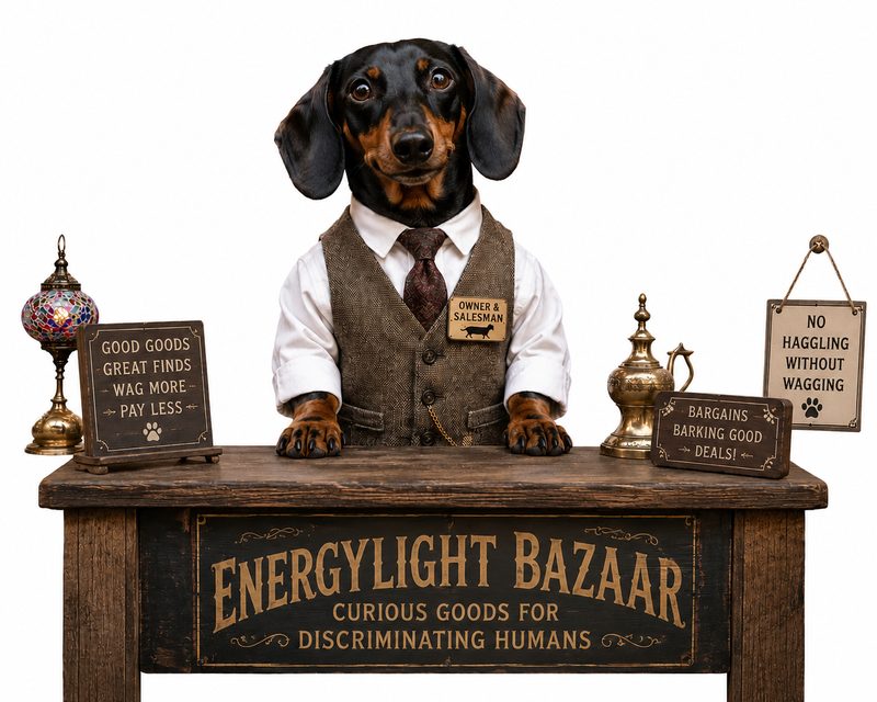 Energylight Bazaar — curious goods for discriminating humans